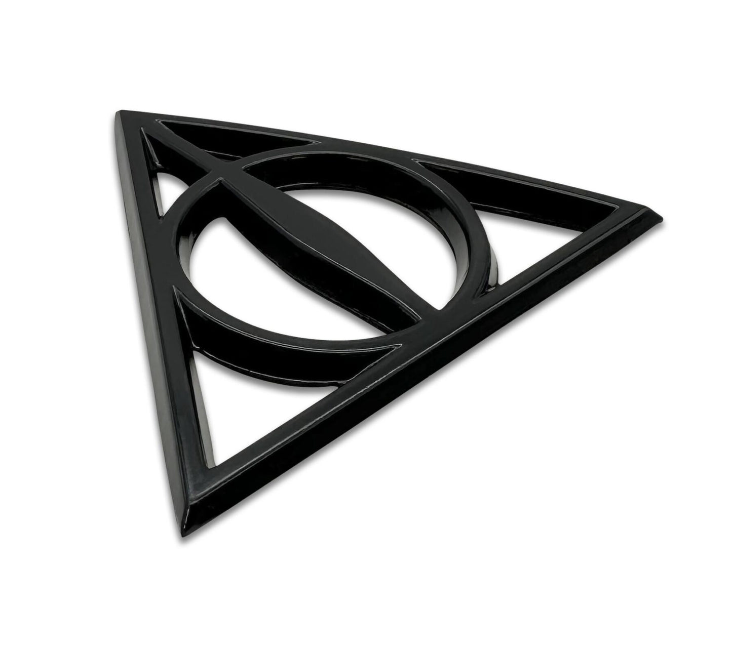 Harry Potter Deathly Hallows Black Metal Auto Emblem