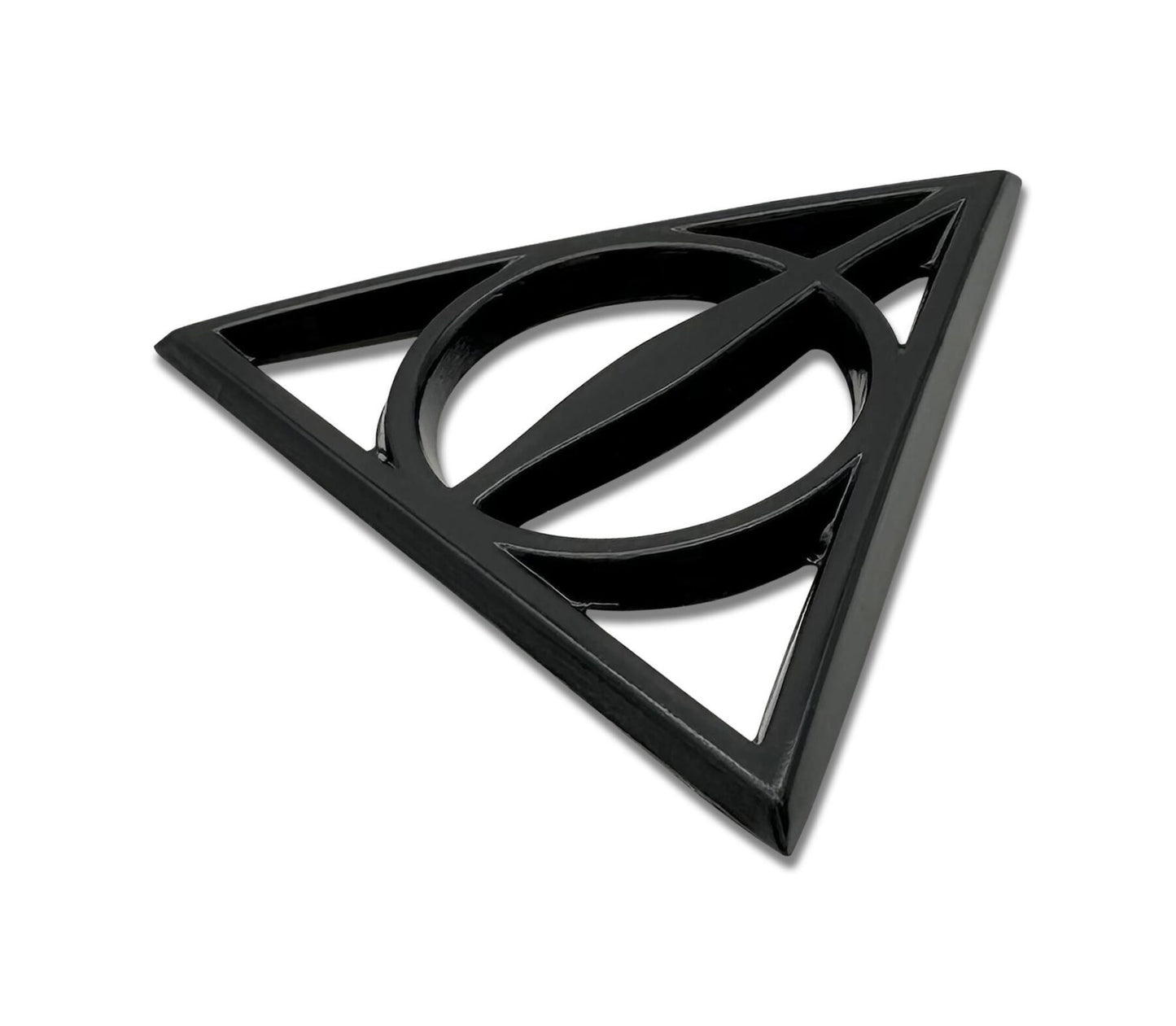 Harry Potter Deathly Hallows Black Metal Auto Emblem