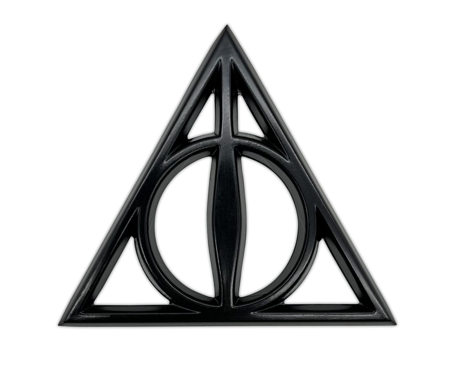 Harry Potter Deathly Hallows Black Metal Auto Emblem