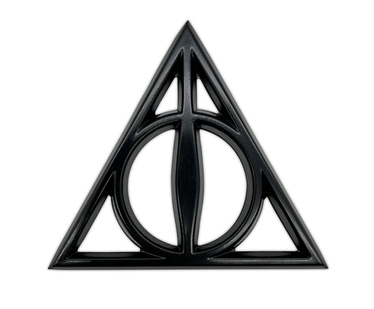 Harry Potter Deathly Hallows Black Metal Auto Emblem