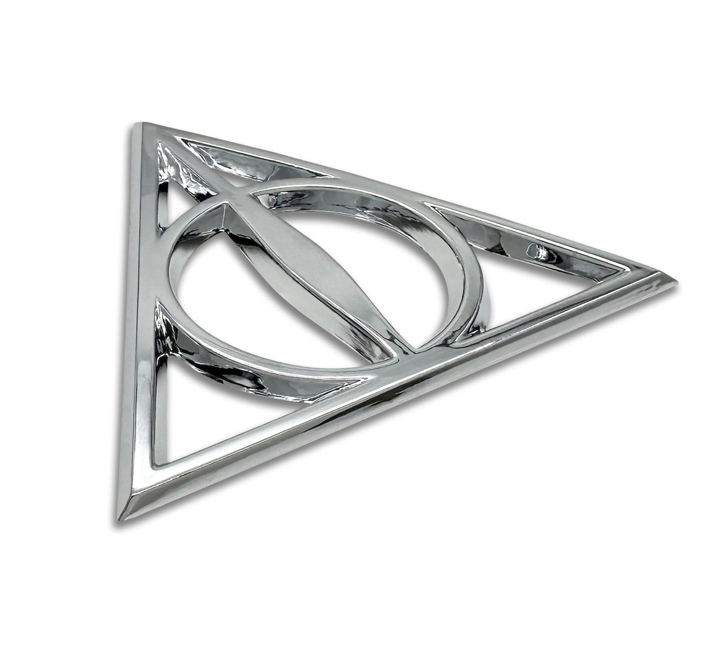 Harry Potter Deathly Hallows Chrome Metal Auto Emblem