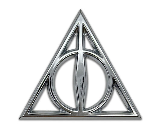 Harry Potter Deathly Hallows Chrome Metal Auto Emblem