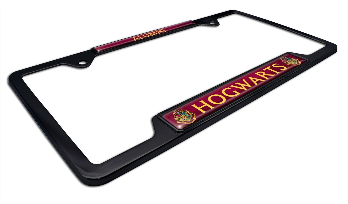 Harry Potter Alumni Black Open Metal License Plate Frame