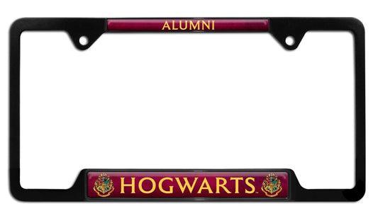 Harry Potter Alumni Black Open Metal License Plate Frame
