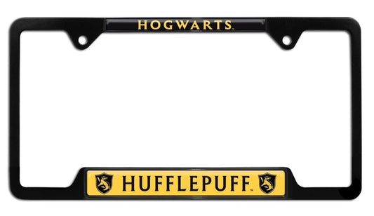 Harry Potter Hufflepuff Black Open Metal License Plate Frame