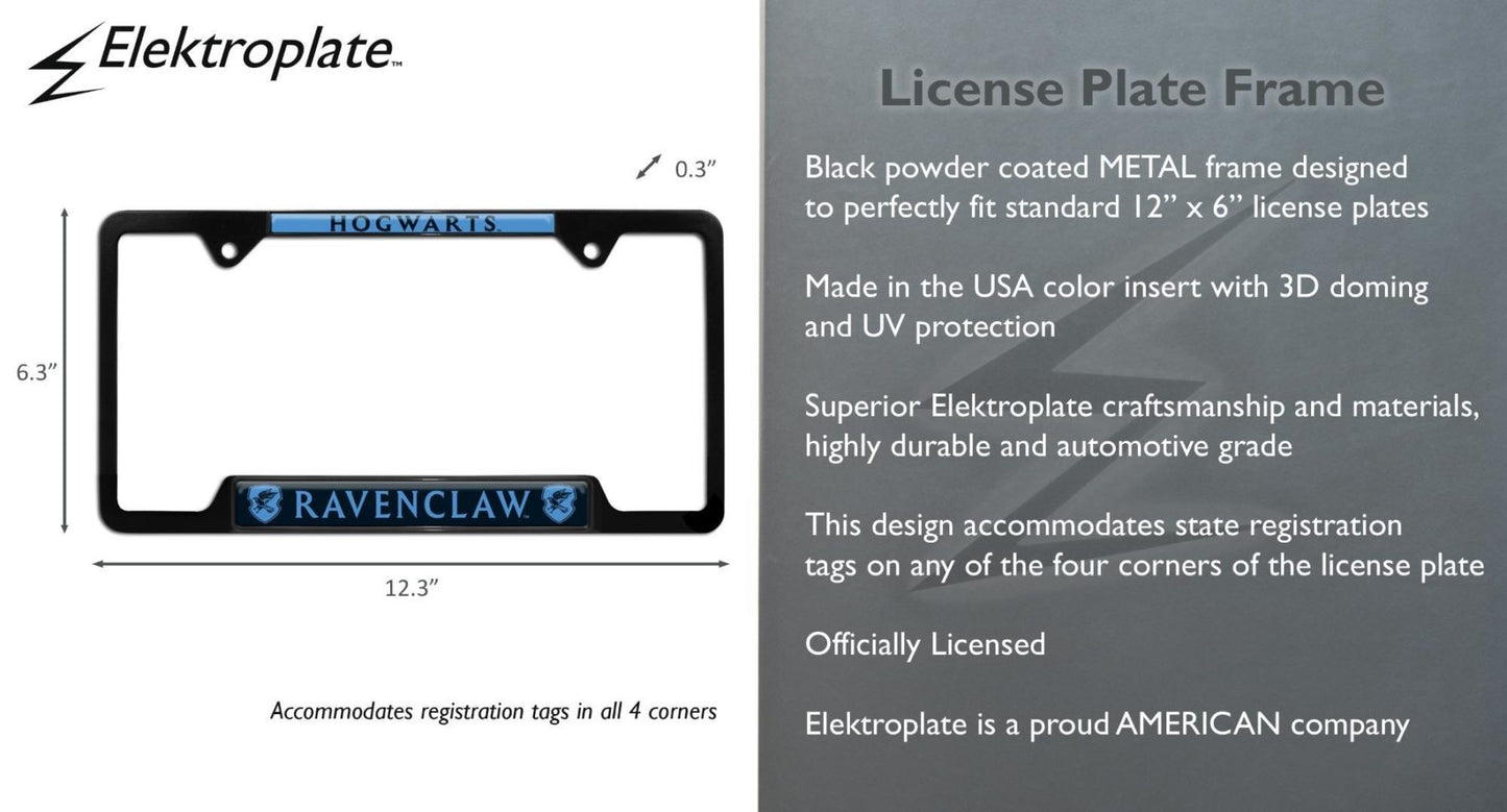 Harry Potter Ravenclaw Black Open Metal License Plate Frame