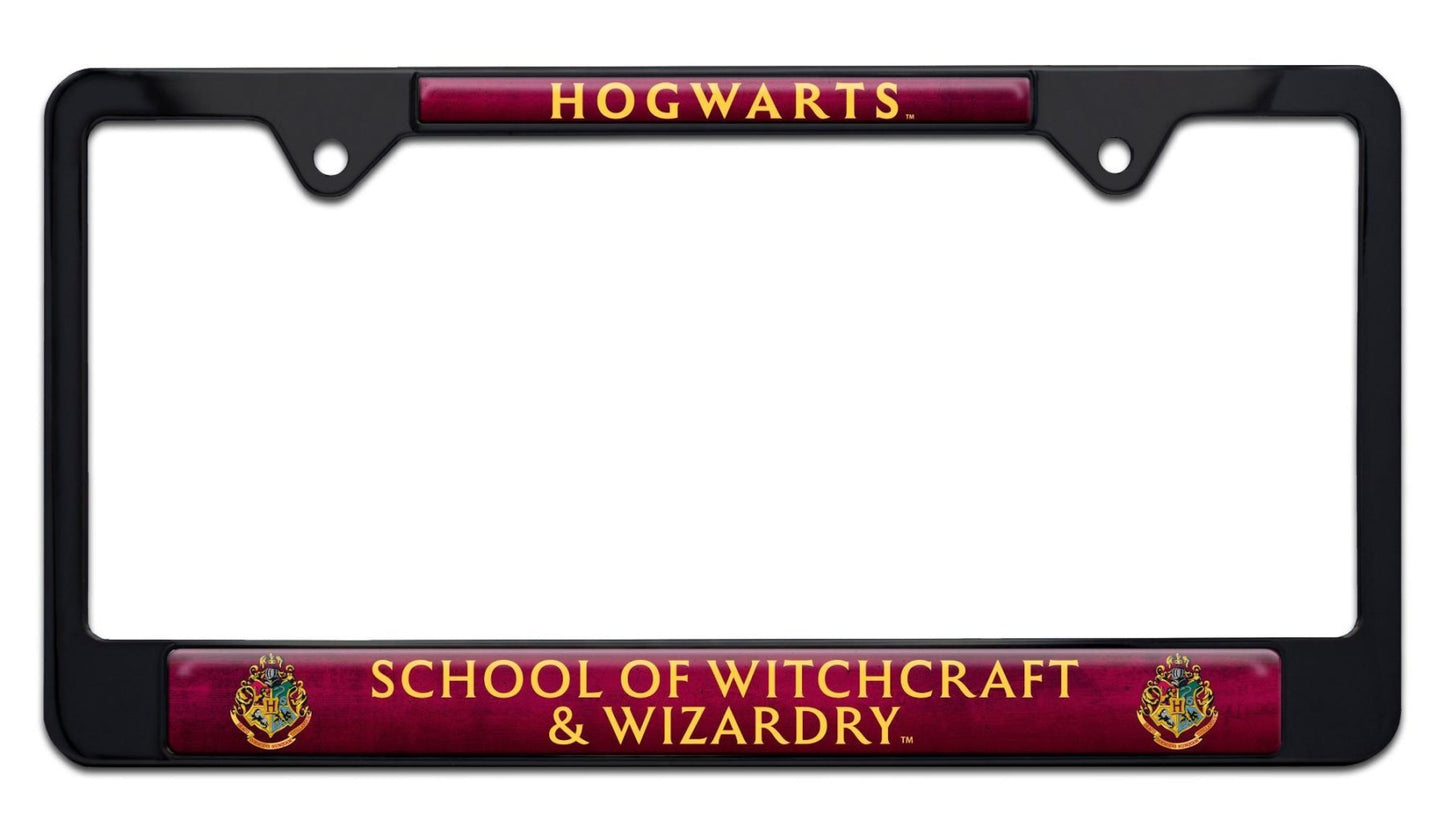 Harry Potter Hogwarts Black Standard Metal License Plate Frame
