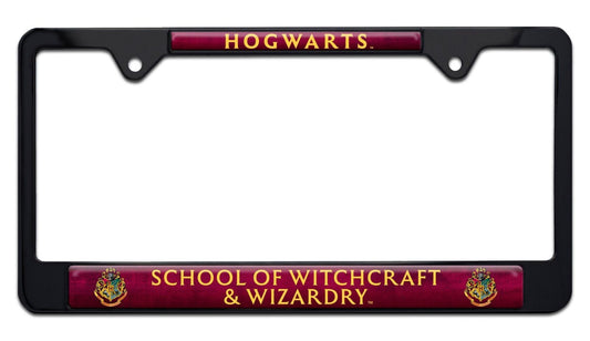 Harry Potter Hogwarts Black Standard Metal License Plate Frame