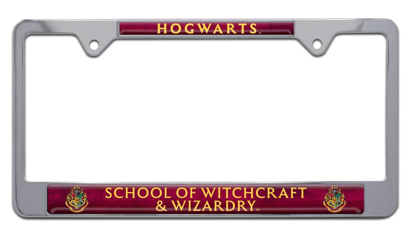 Harry Potter Hogwarts Chrome Standard Metal License Plate Frame