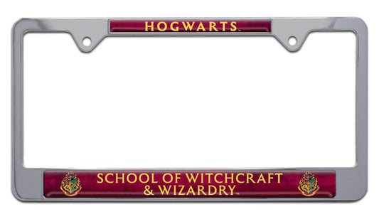 Harry Potter Hogwarts Chrome Standard Metal License Plate Frame
