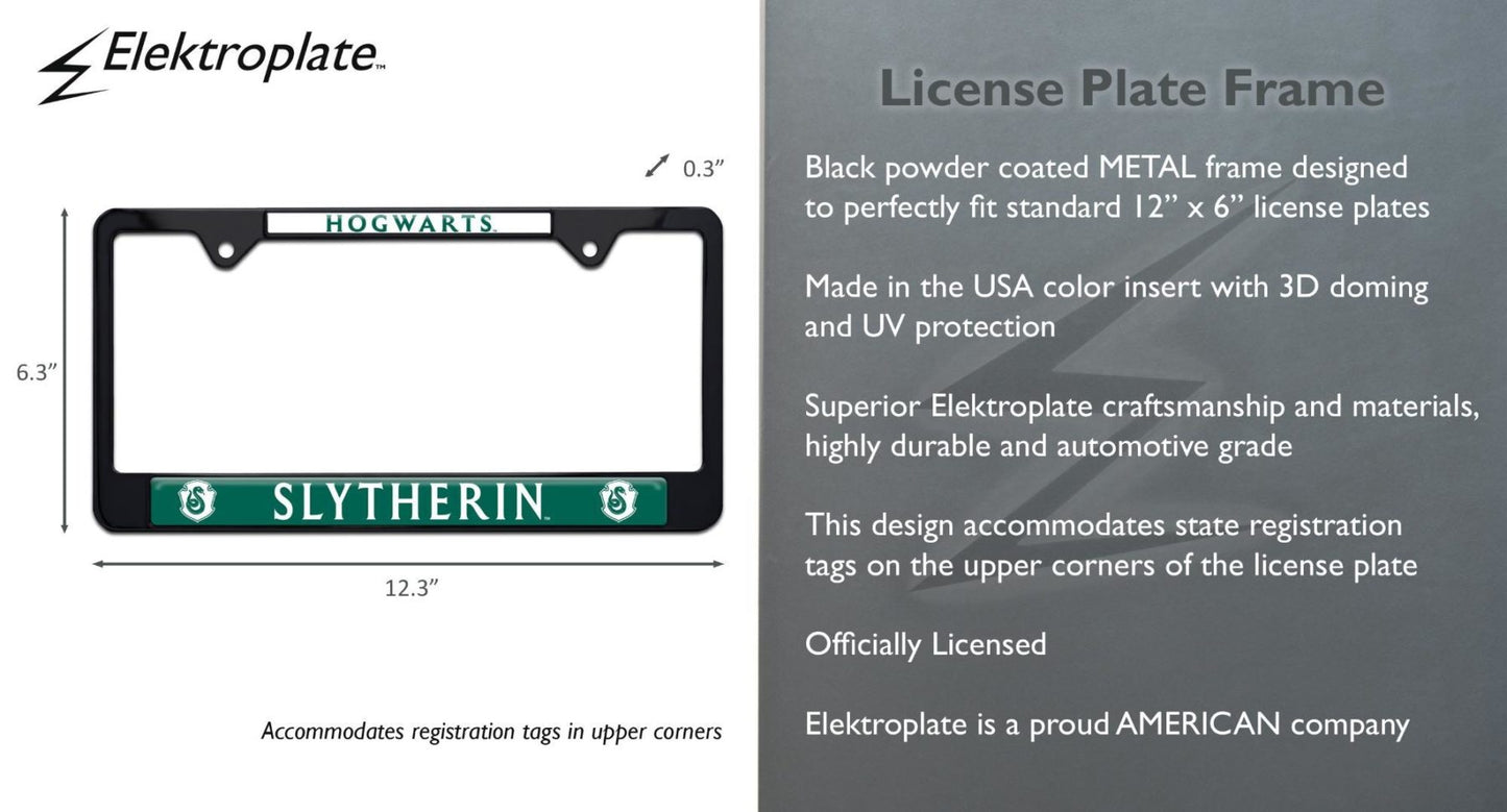 Harry Potter Slytherin Black Standard Metal License Plate Frame