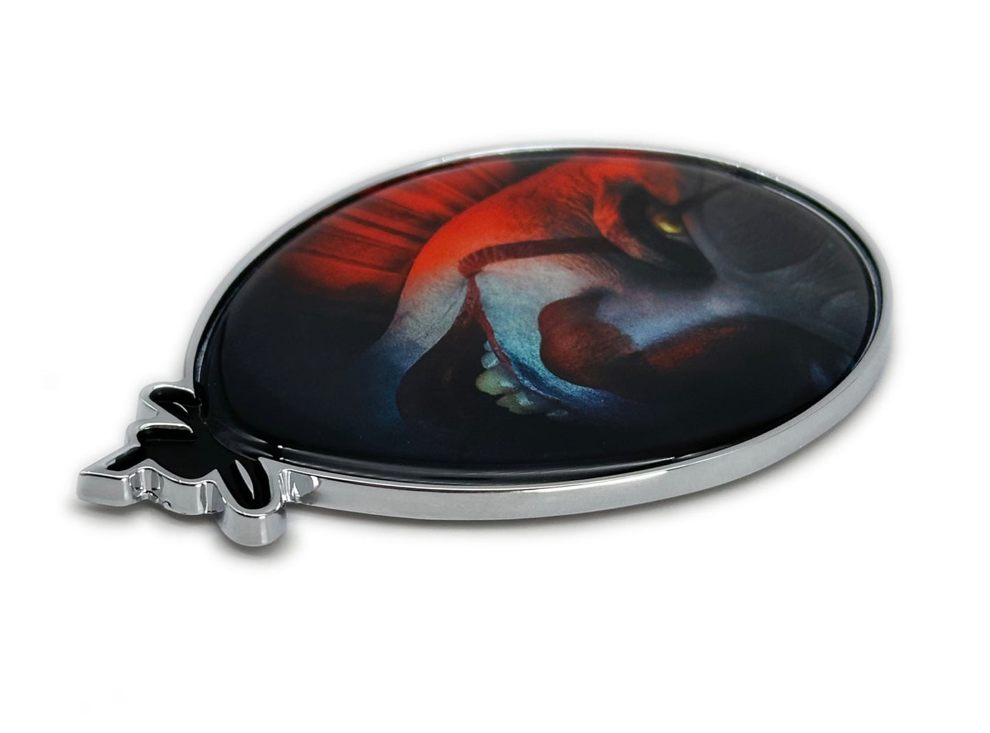 IT Movie Pennywise Clown with Balloon 2.45” x 3.45” Metal Auto Emblem