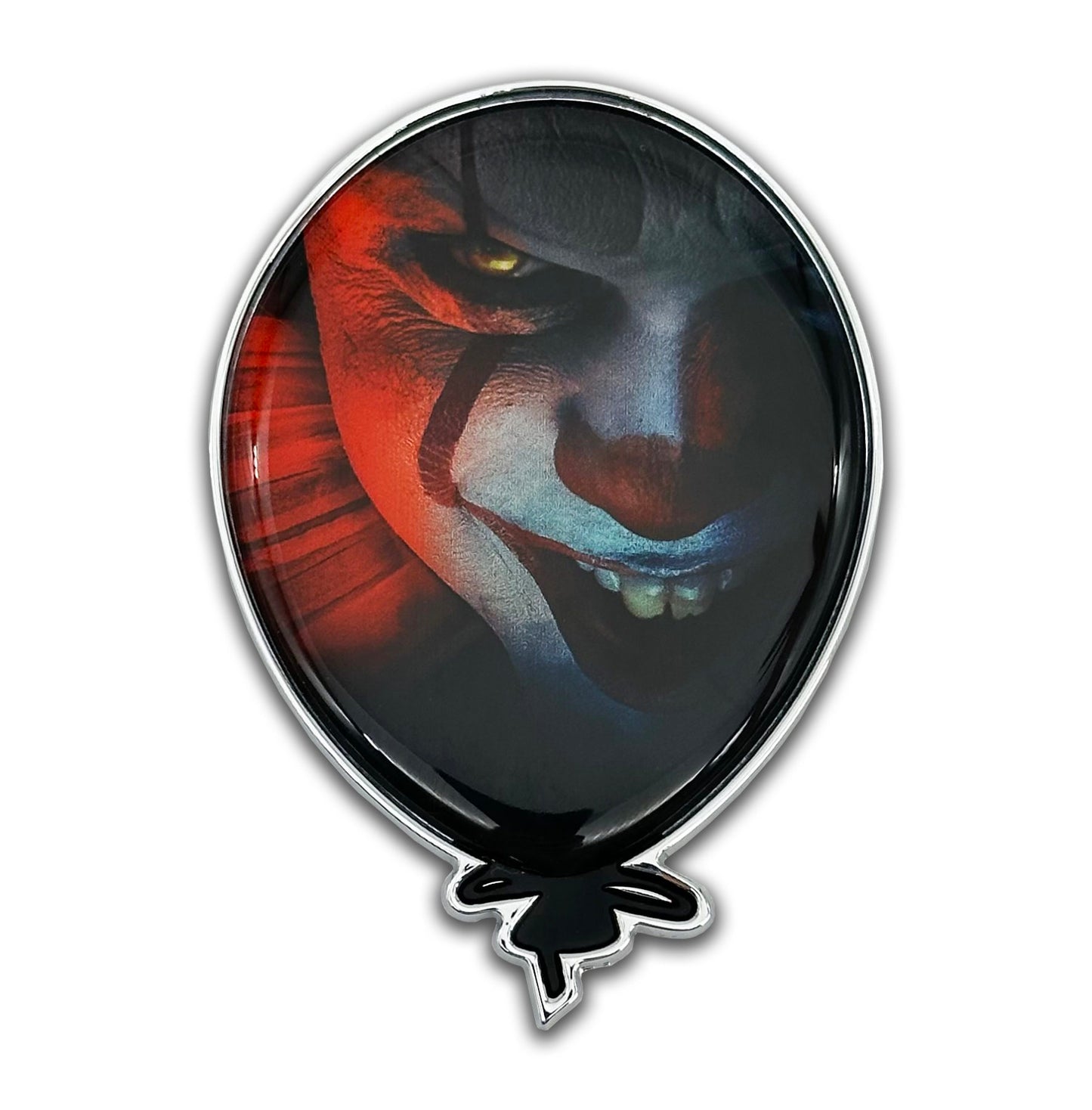 IT Movie Pennywise Clown with Balloon 2.45” x 3.45” Metal Auto Emblem