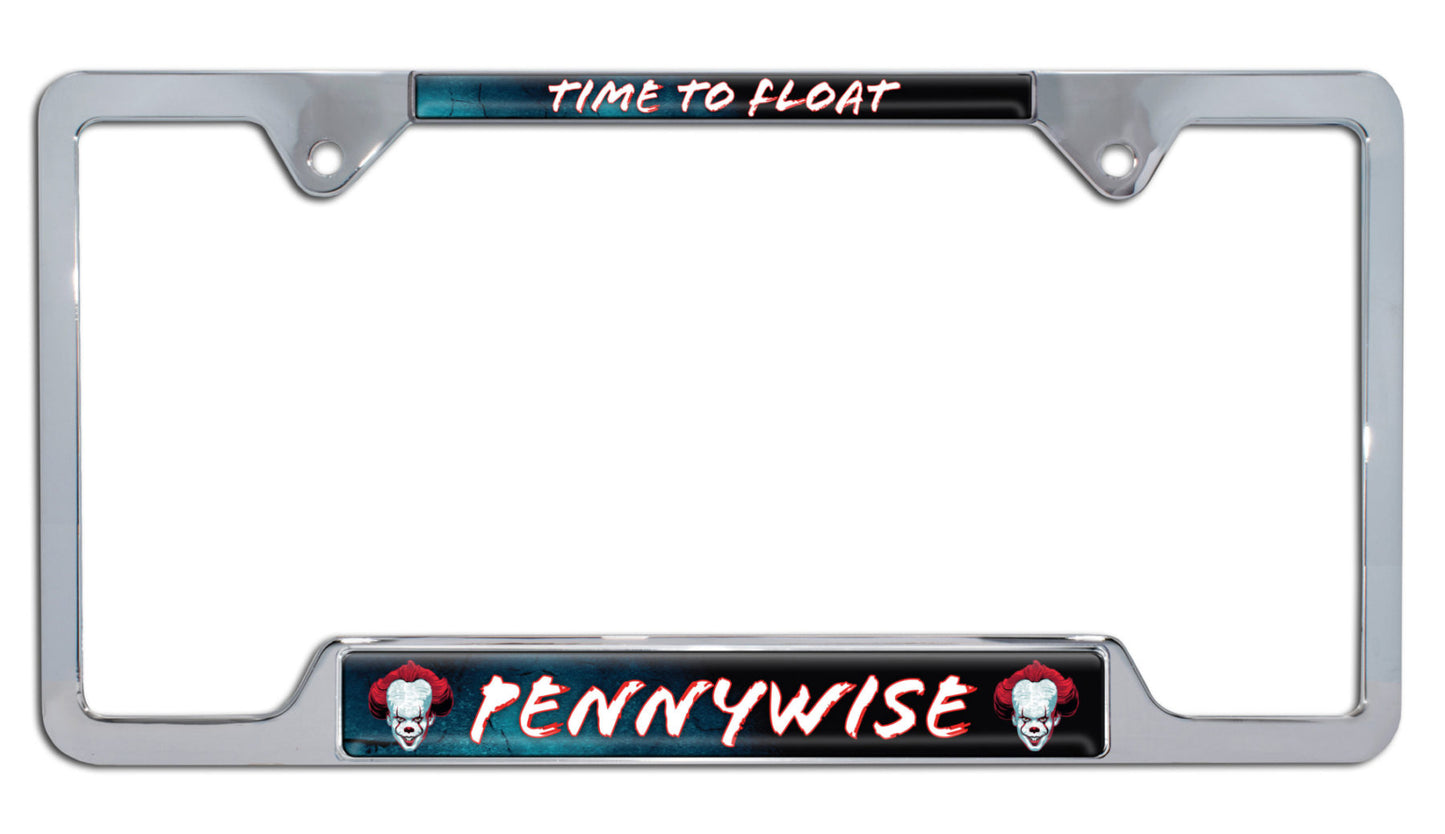 Pennywise "Time To Float" Chrome Metal Open License Plate Frame