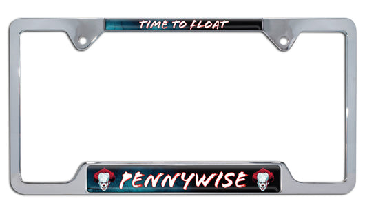 Pennywise "Time To Float" Chrome Metal Open License Plate Frame