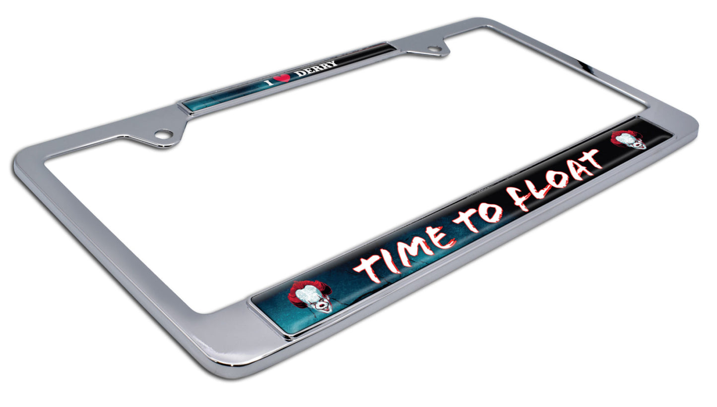 Time to Float - I Love Derry Chrome Metal License Plate Frame