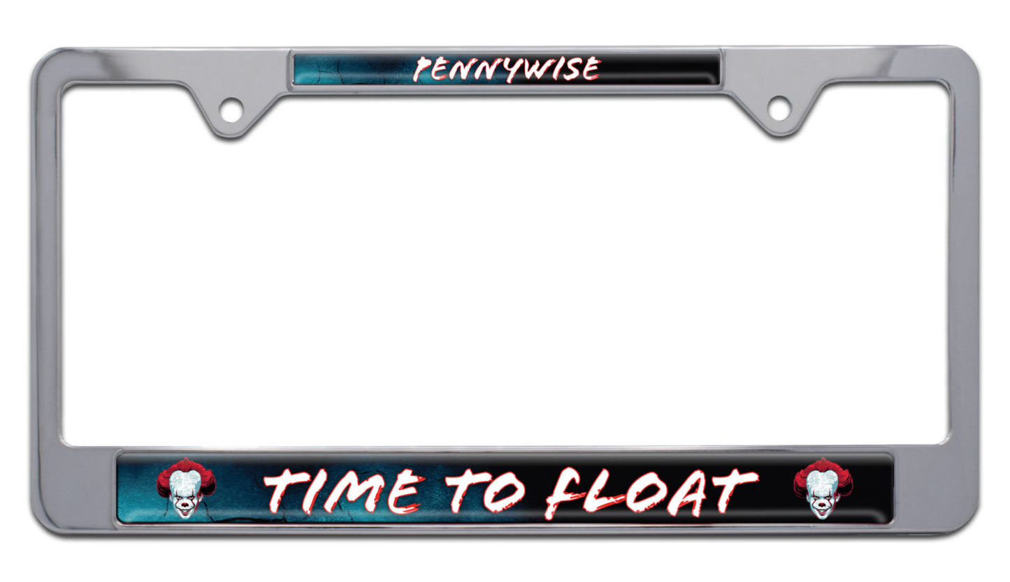 Time to Float - Pennywise Chrome Metal License Plate Frame