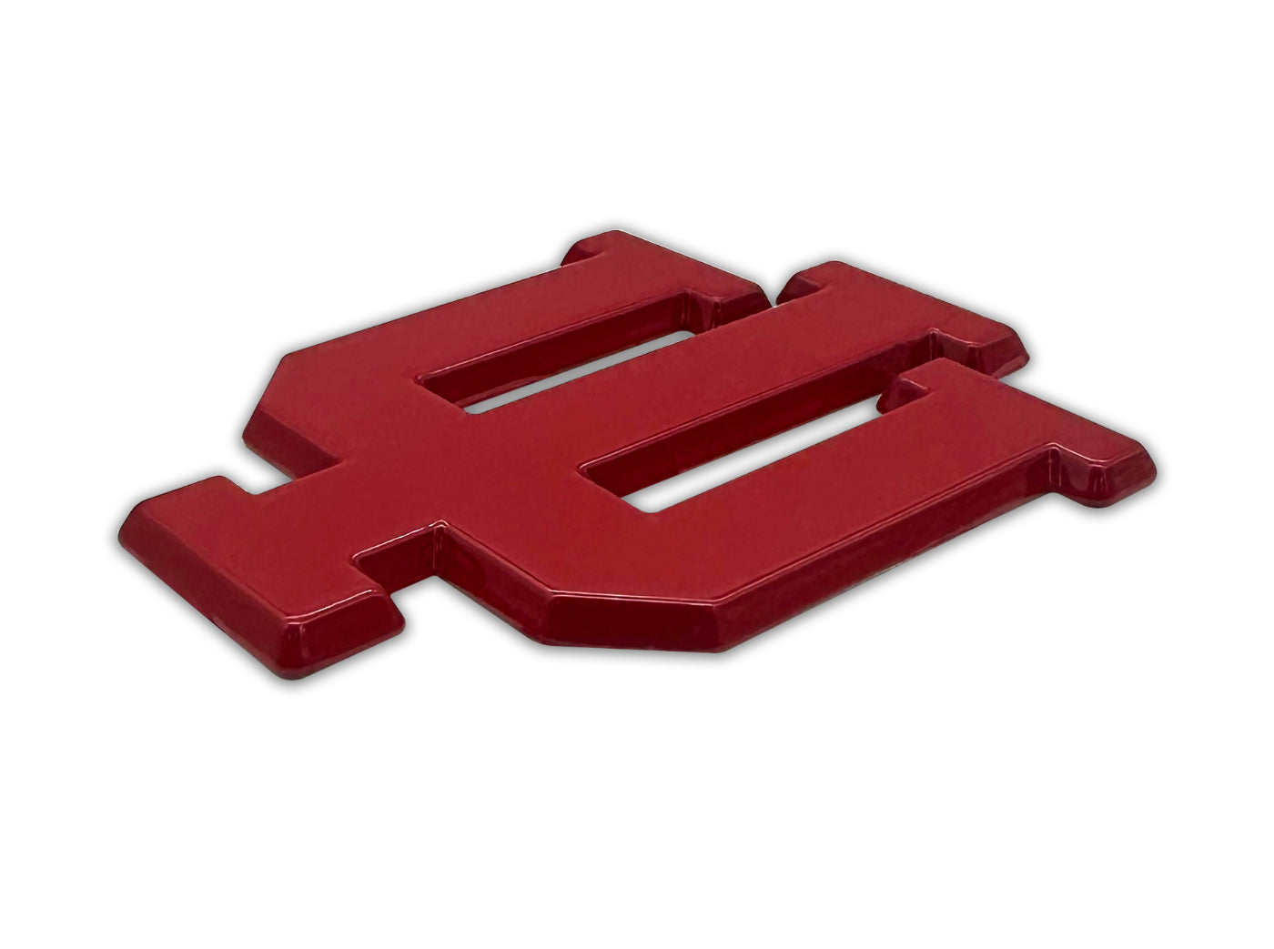 Indiana University Hoosiers IU Red Metal Auto Emblem