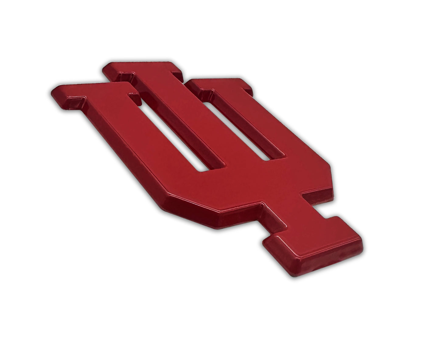 Indiana University Hoosiers IU Red Metal Auto Emblem
