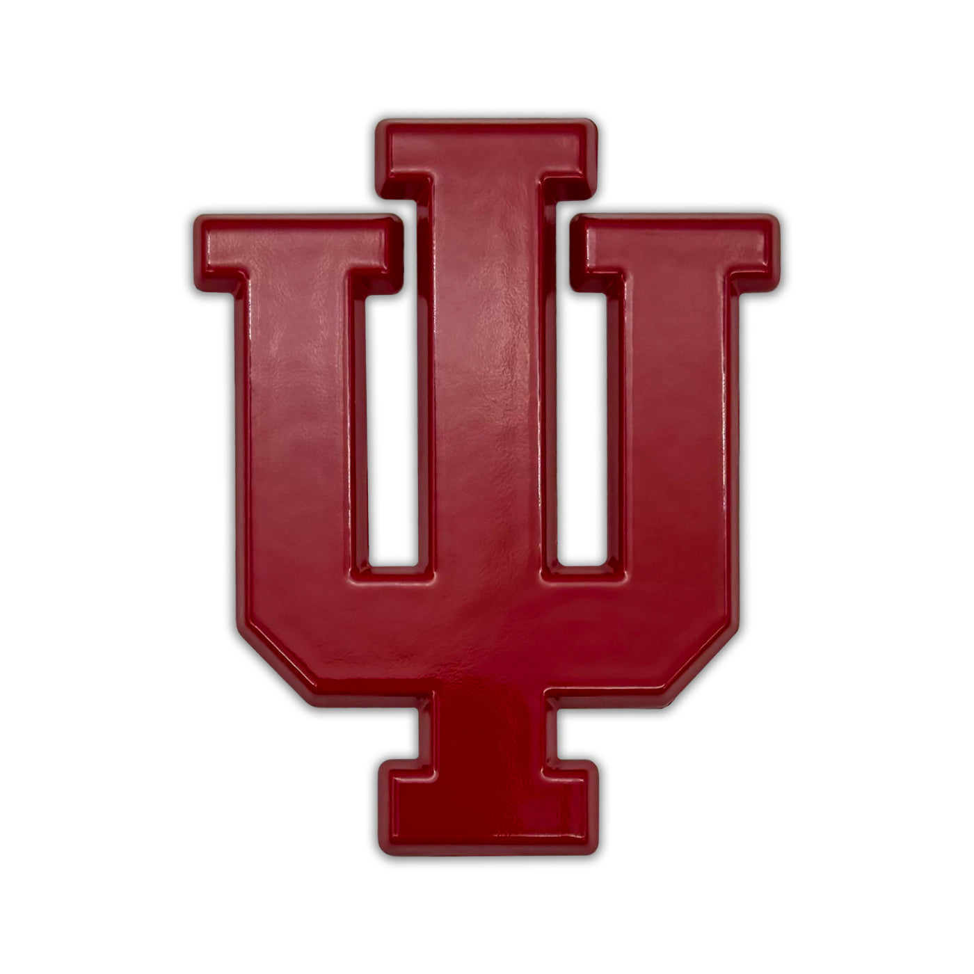 Indiana University Hoosiers IU Red Metal Auto Emblem