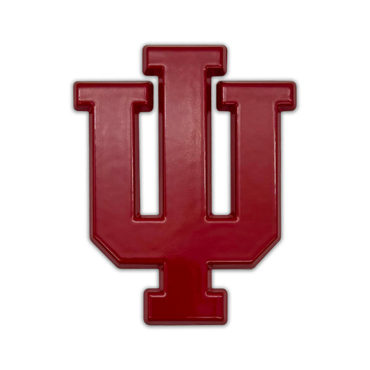 Indiana University Hoosiers IU Red Metal Auto Emblem
