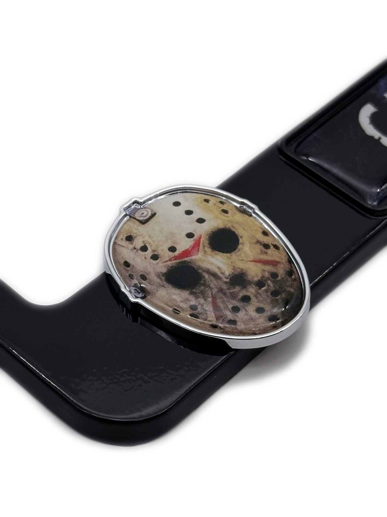 Friday the 13th Jason Camp Crystal Lake 3D Black Metal License Plate Frame