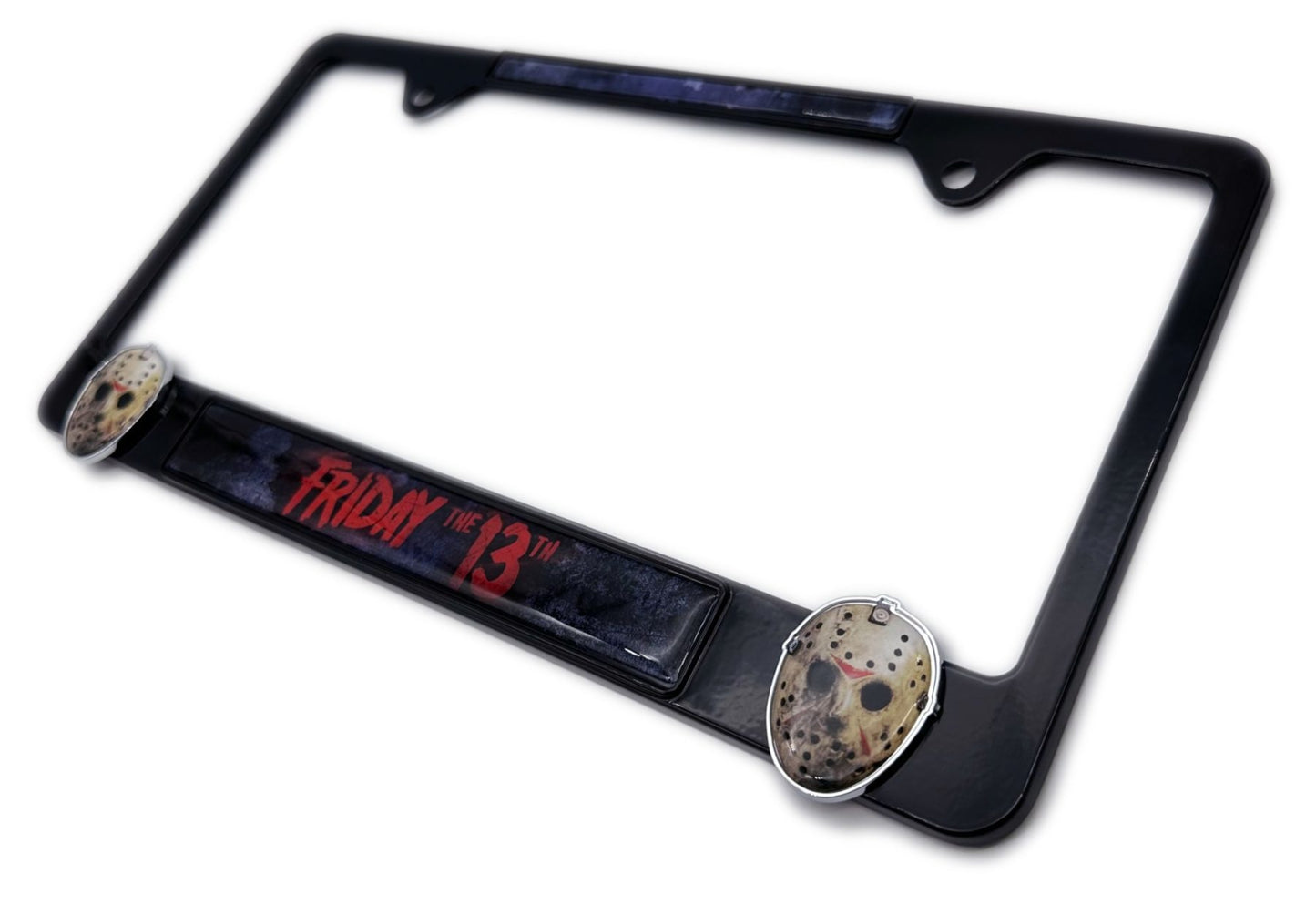 Friday the 13th Jason 3D Black Metal License Plate Frame