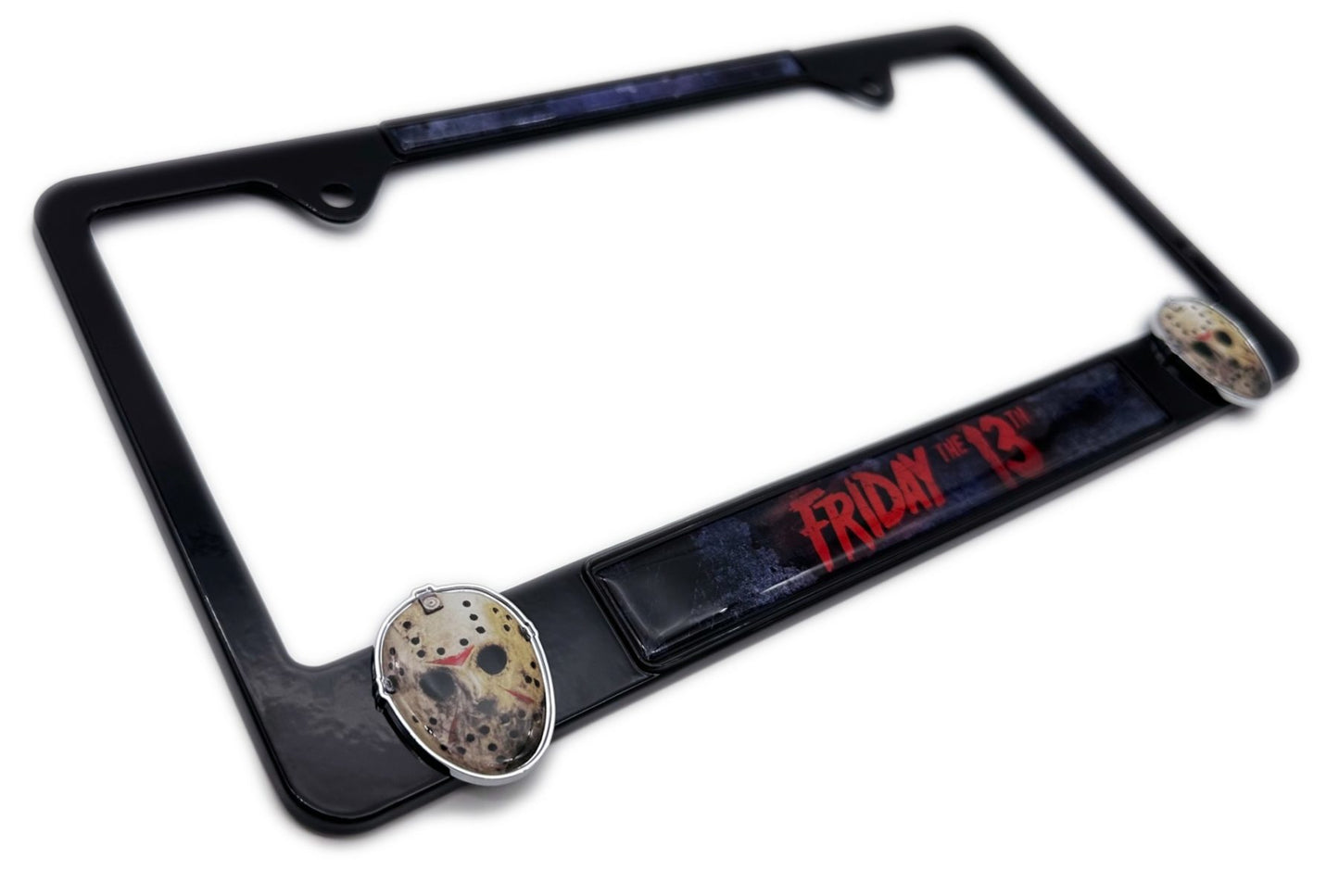 Friday the 13th Jason 3D Black Metal License Plate Frame
