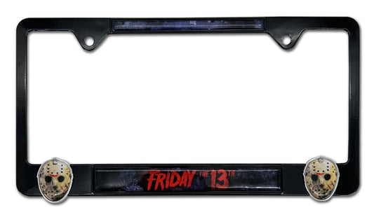 Friday the 13th Jason 3D Black Metal License Plate Frame
