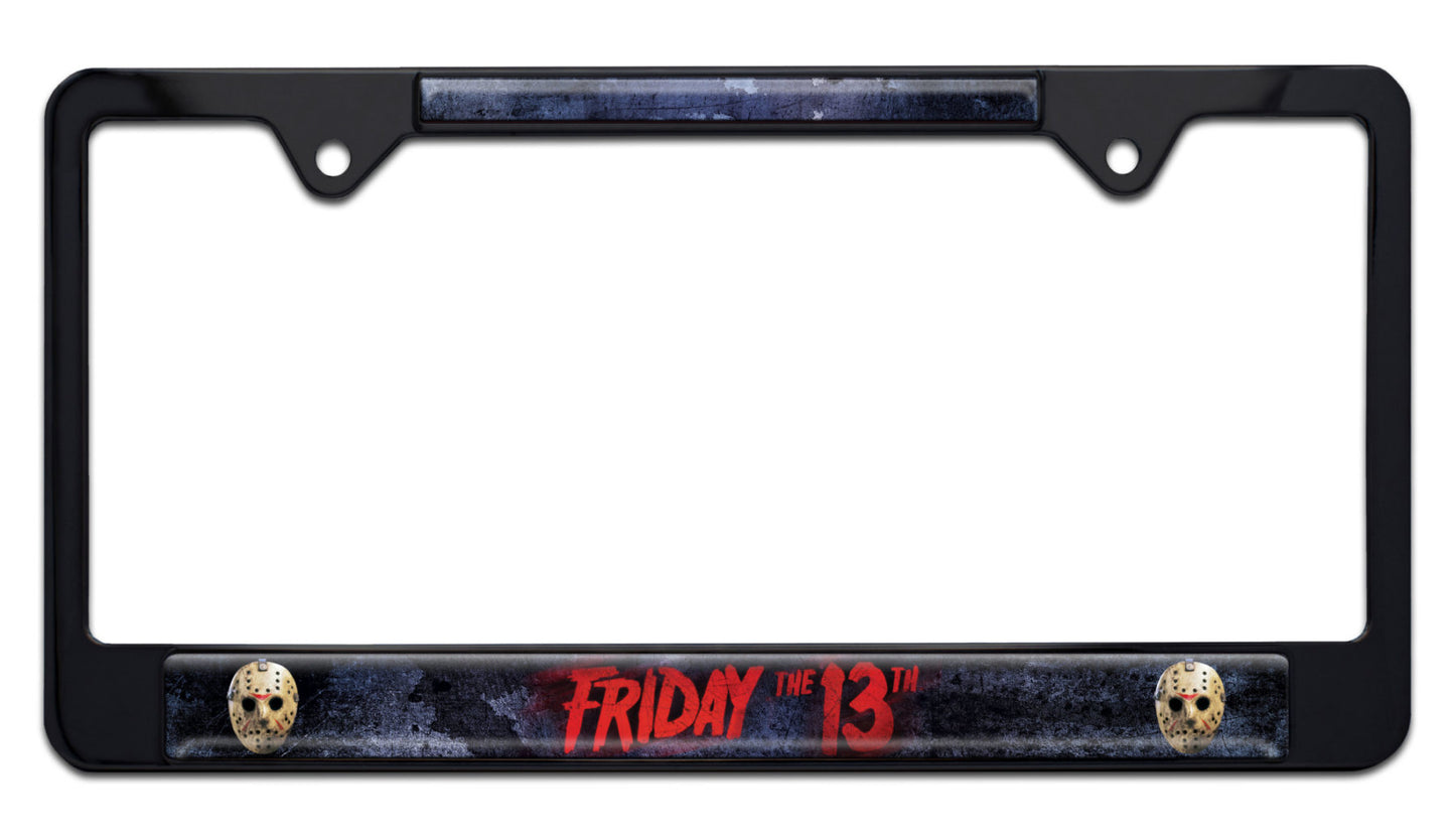 Friday the 13th Black Metal License Plate Frame