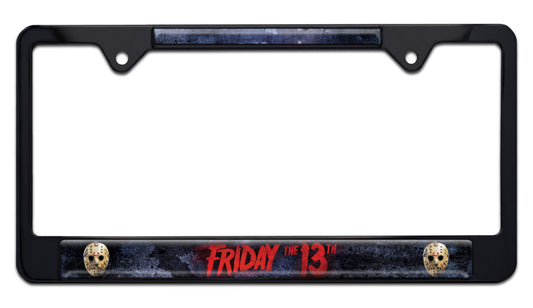 Friday the 13th Black Metal License Plate Frame