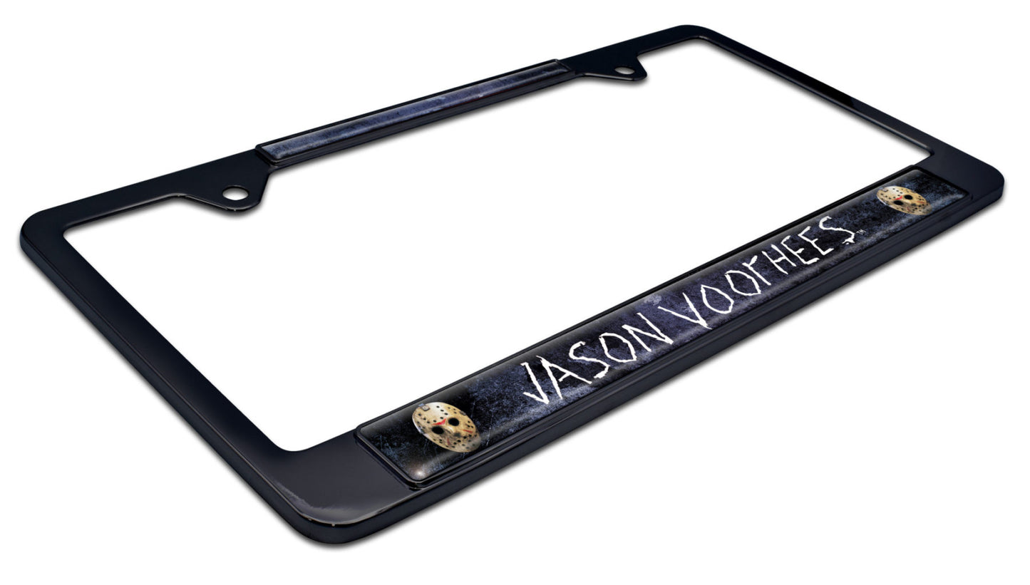 Jason Voorhees Friday the 13th Black Metal License Plate Frame