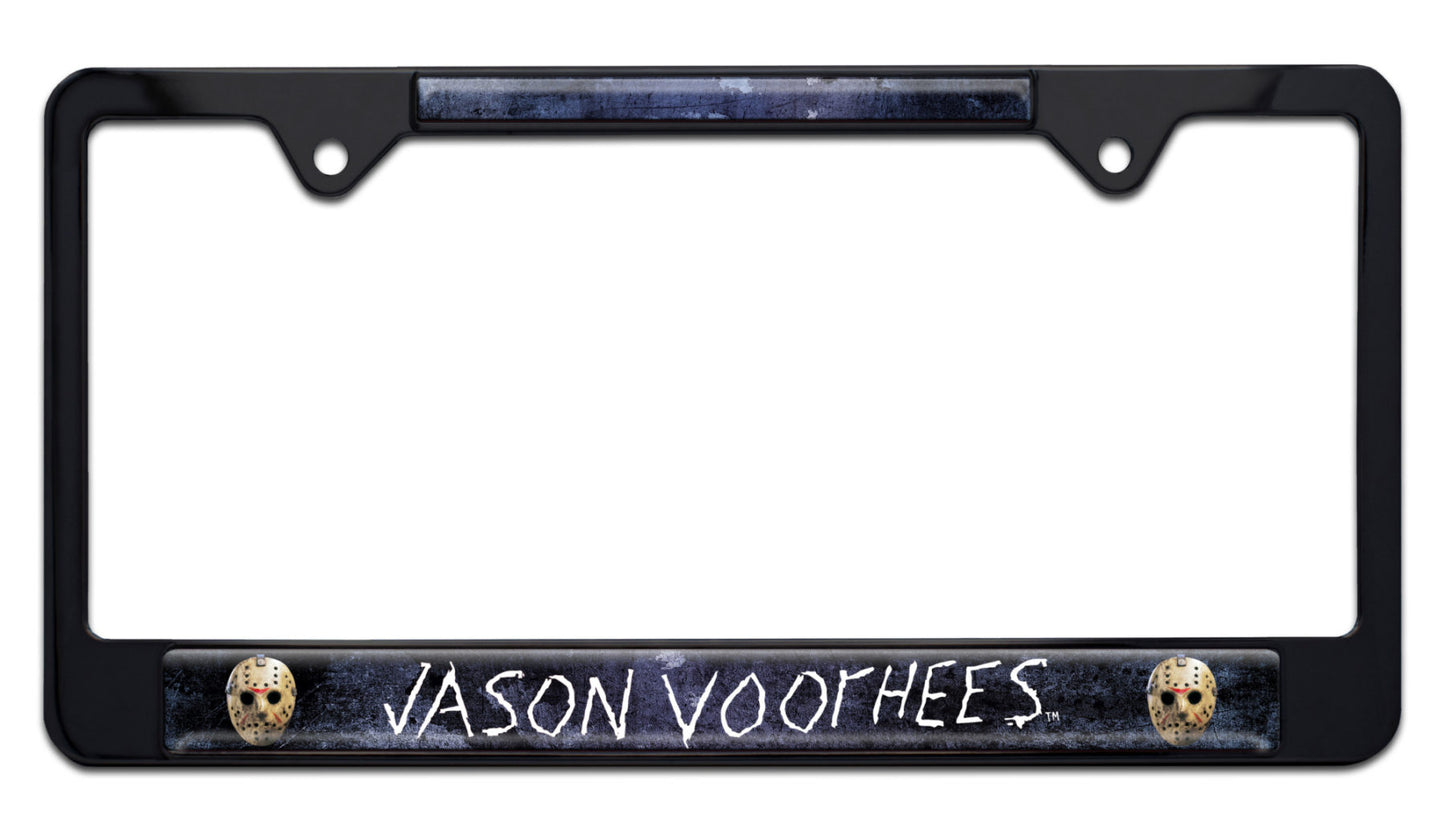 Jason Voorhees Friday the 13th Black Metal License Plate Frame