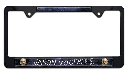 Jason Voorhees Friday the 13th Black Metal License Plate Frame