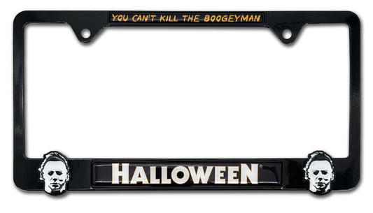 Halloween Boogeyman Michael Myers 3D Black Metal License Plate Frame