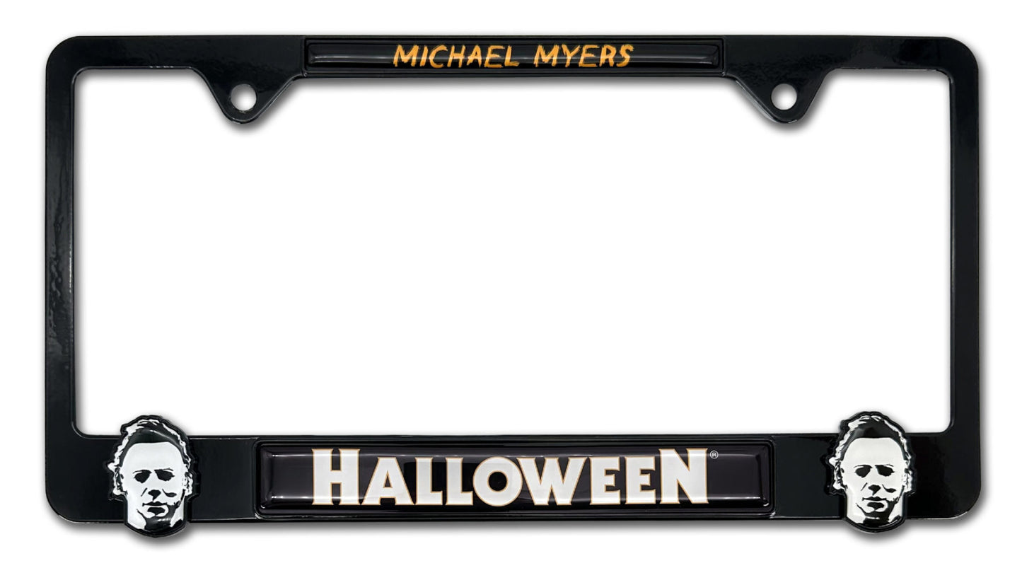 Halloween Michael Myers 3D Black Metal License Plate Frame