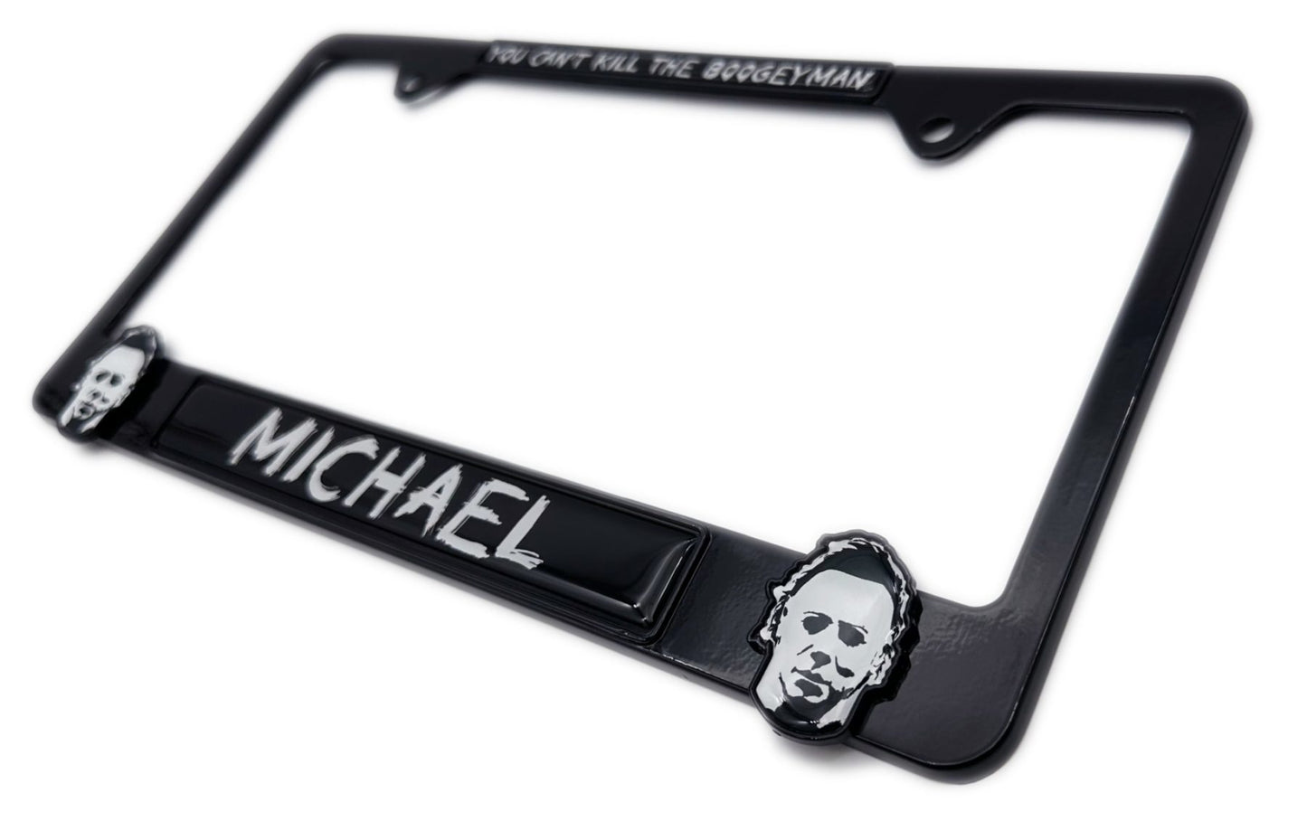 Michael Boogeyman 3D Black Metal License Plate Frame