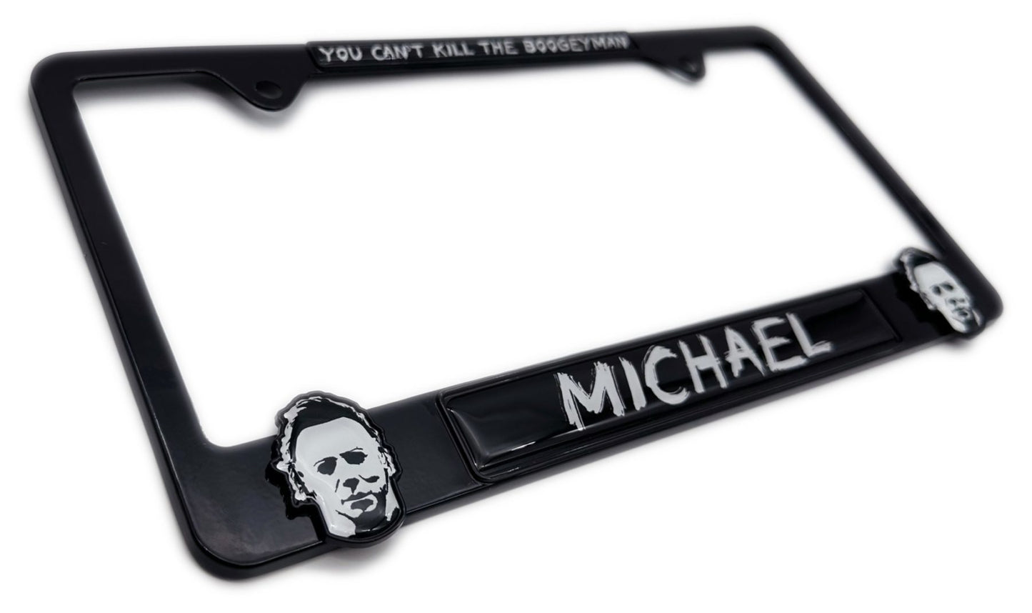 Michael Boogeyman 3D Black Metal License Plate Frame