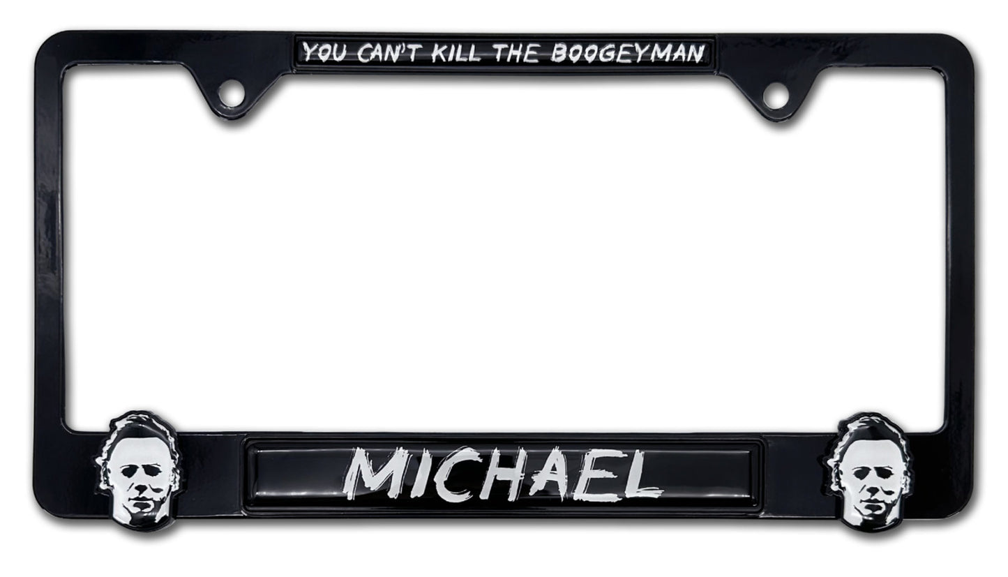 Michael Boogeyman 3D Black Metal License Plate Frame
