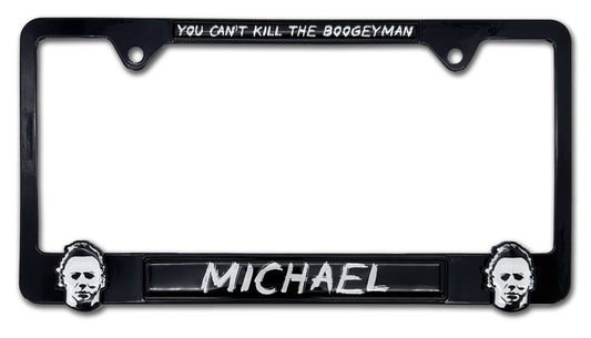 Michael Boogeyman 3D Black Metal License Plate Frame