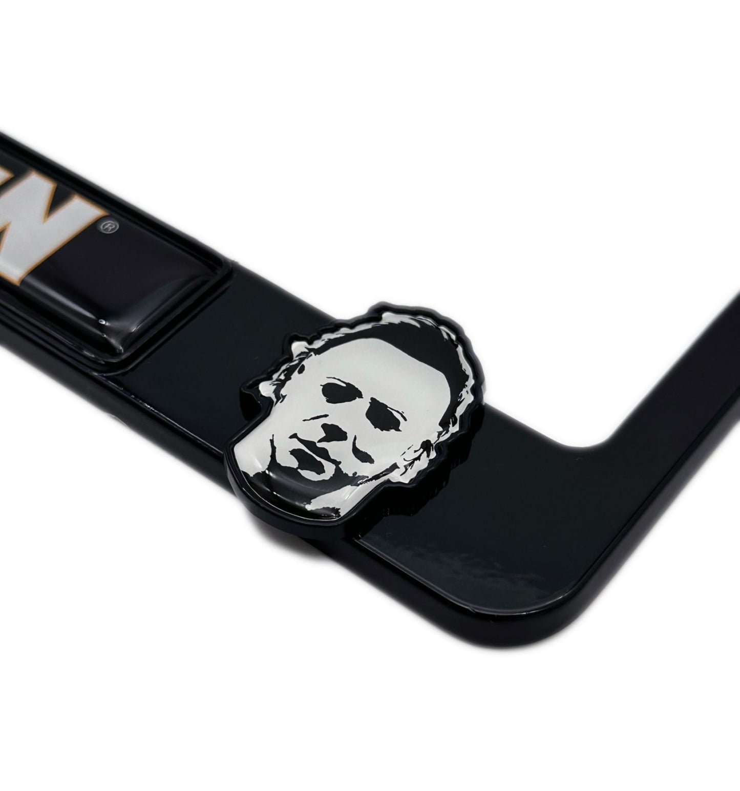 Michael Boogeyman 3D Black Metal License Plate Frame