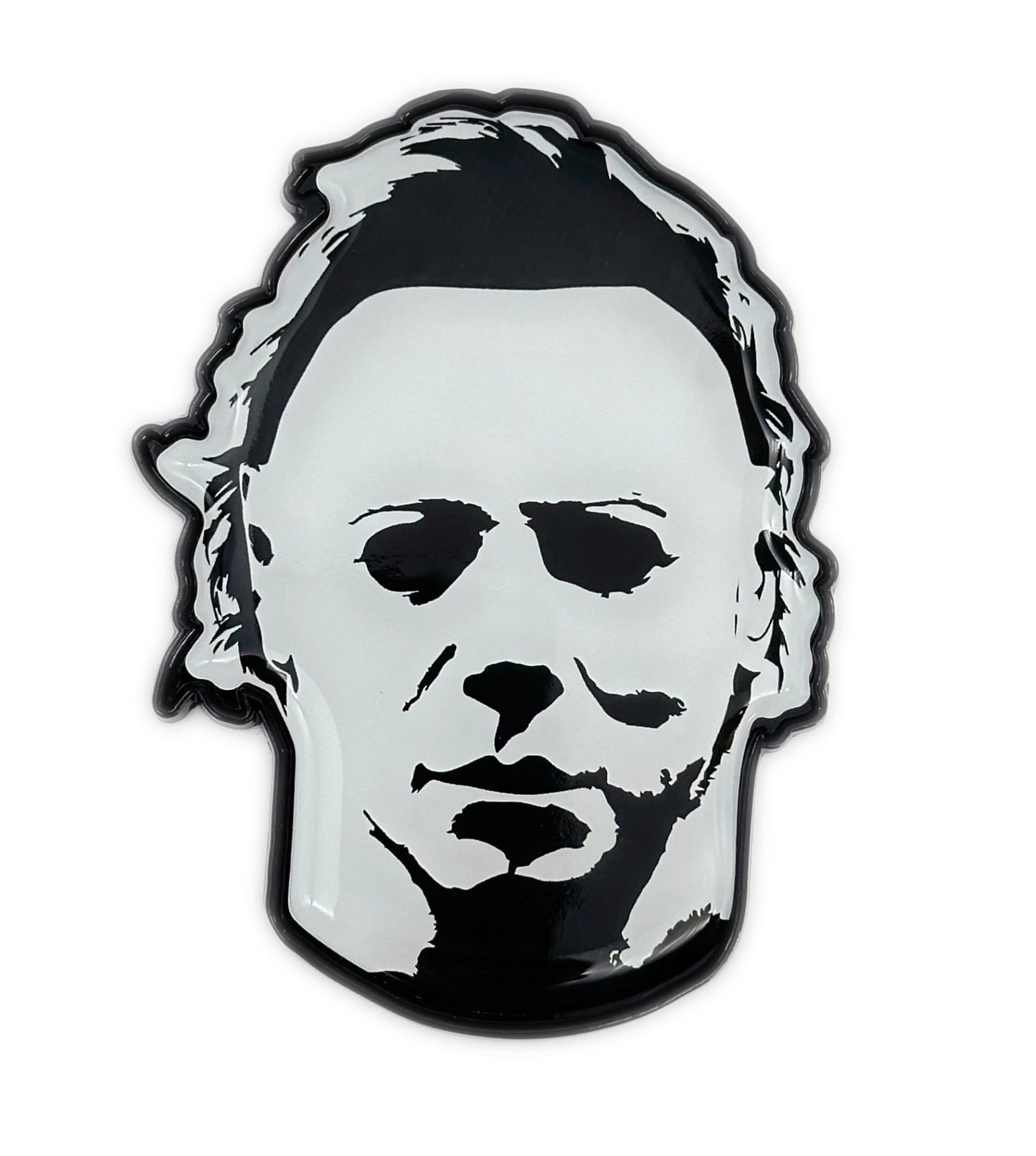 Michael Myers Halloween Movie 2.6” x 3.45” Metal Auto Emblem