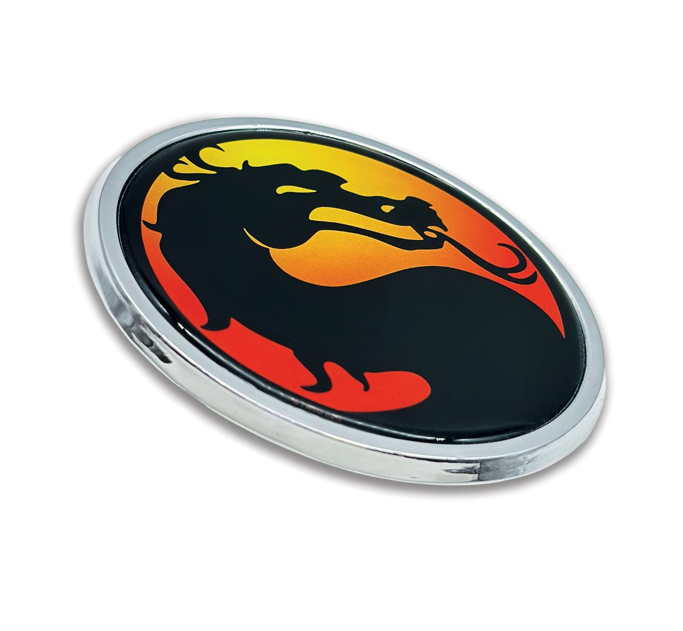 Mortal Kombat Dragon Metal Chrome Emblem