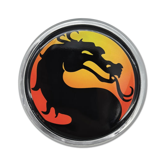Mortal Kombat Dragon Metal Chrome Emblem