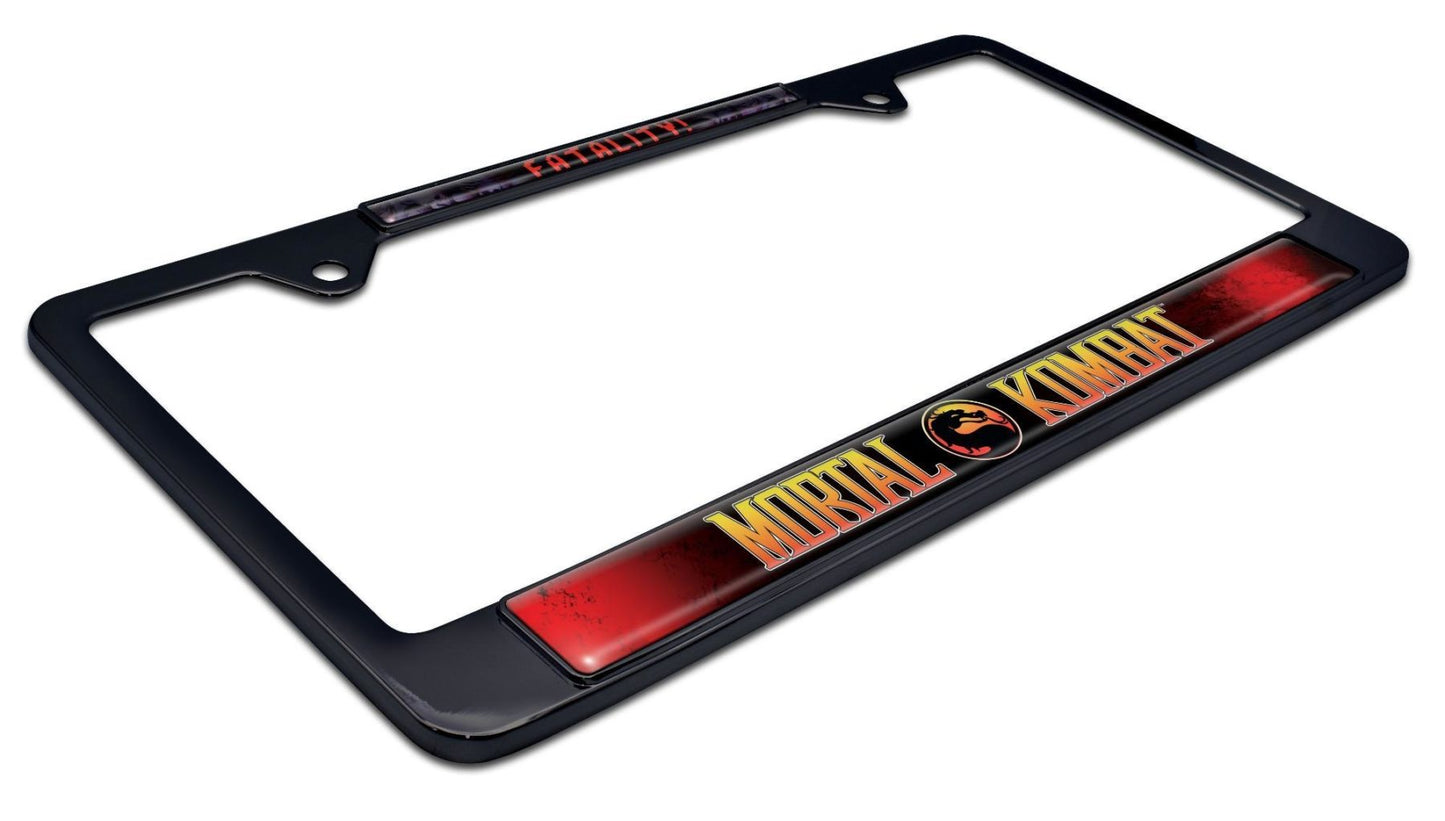 Mortal Kombat Fatality Black Standard Metal License Plate Frame
