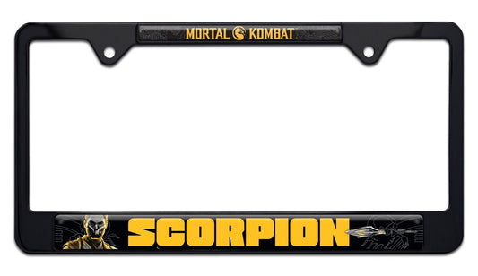 Mortal Kombat Scorpion Black Standard Metal License Plate Frame