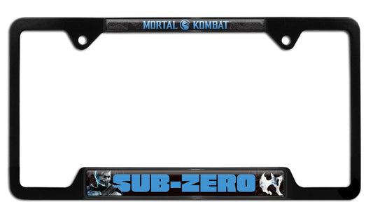 Mortal Kombat Sub-Zero Black Open Metal License Plate Frame