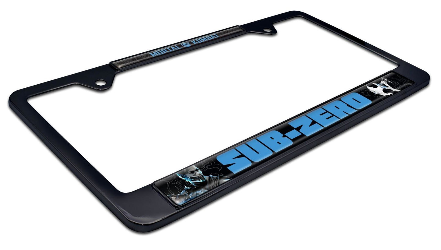 Mortal Kombat Sub-Zero Black Standard Metal License Plate Frame