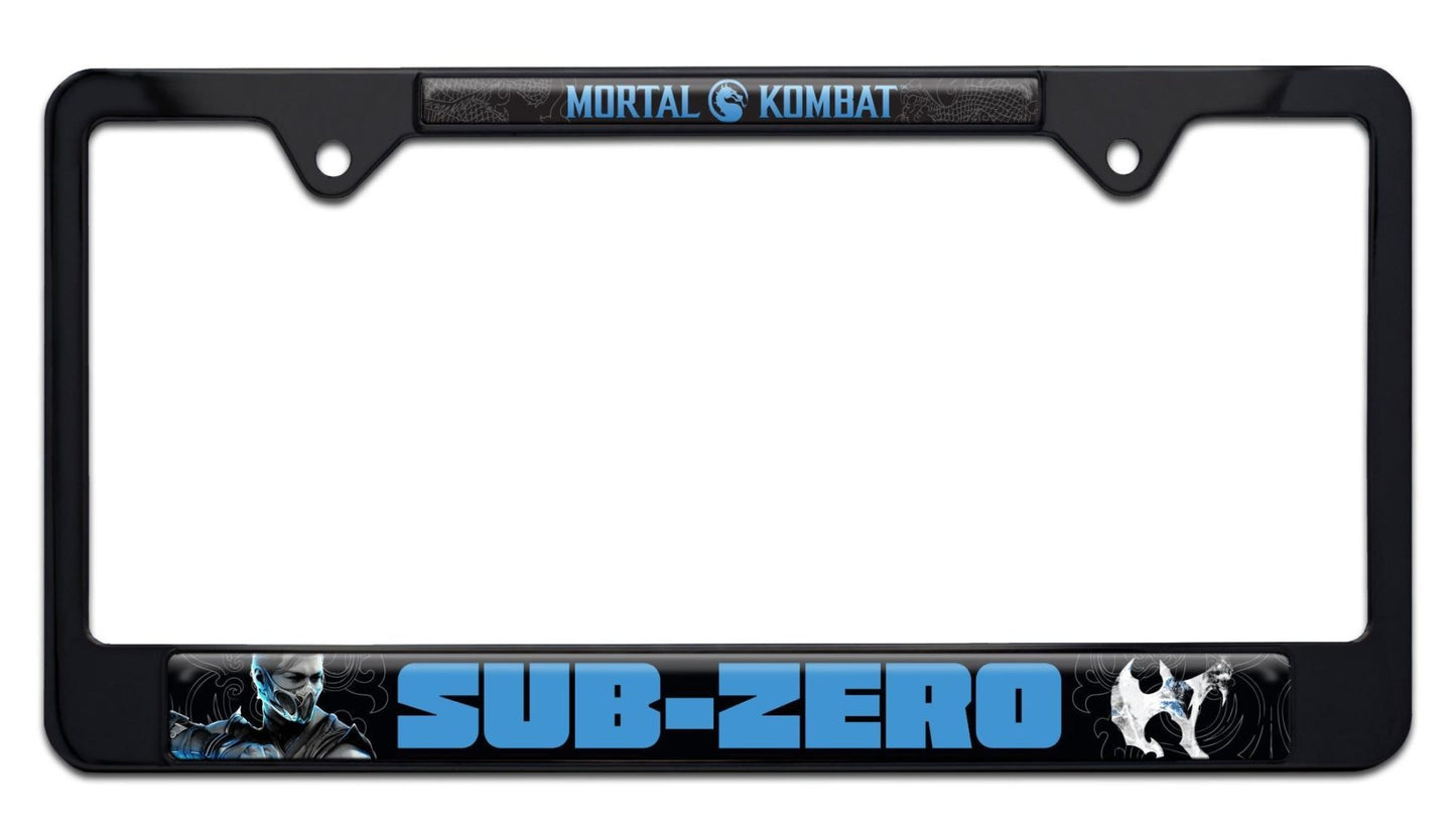 Mortal Kombat Sub-Zero Black Standard Metal License Plate Frame