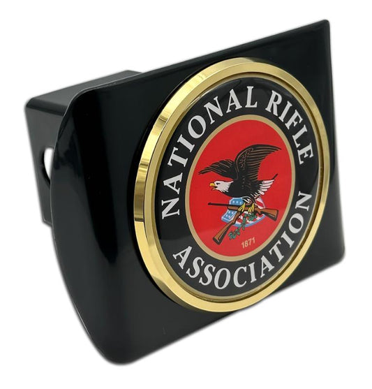 National Rifle Association NRA Black Metal Hitch Cover